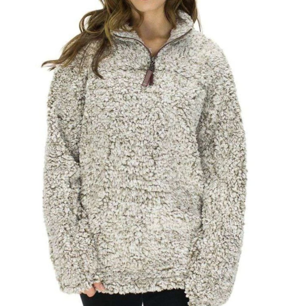 SOLD - Dylan Women’s Fuzzy 1/2 Zip Pullover (Mint)